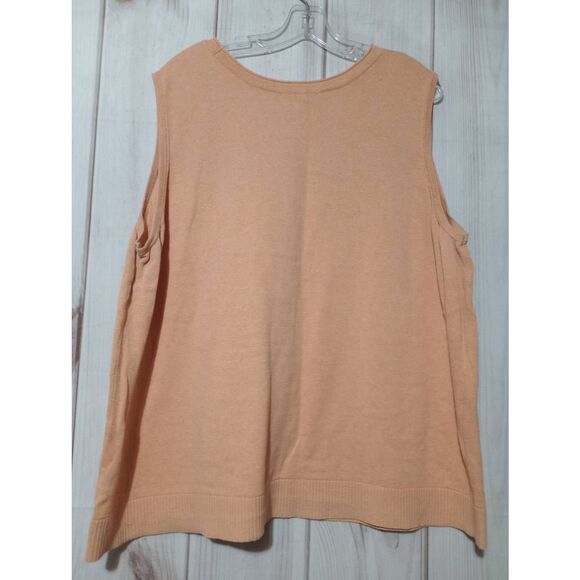CJ Banks Sweater Ladies‎ 3x Orange Sleeveless - Picture 2 of 6